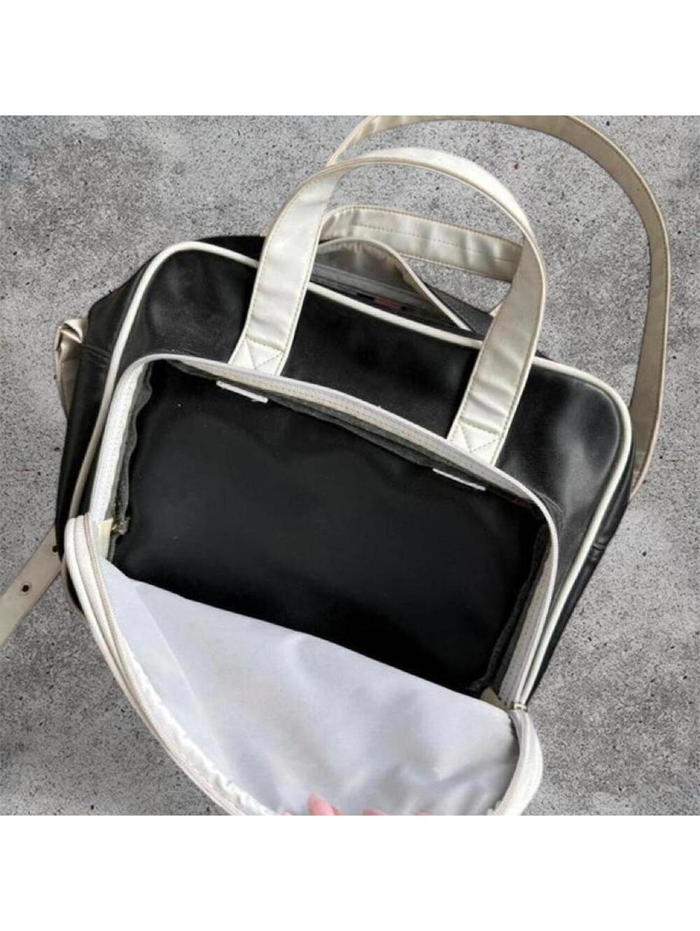 Roxy black and white shoulder bag - Picture 4 of 4